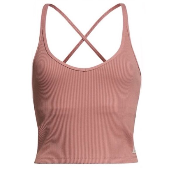 Vuori Dusty Rose Ribbed Crop Top - Picture 3 of 8